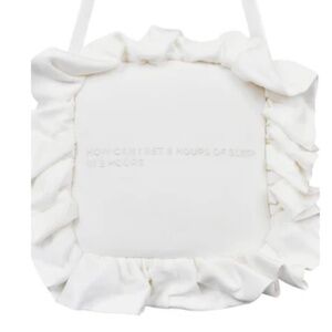 White Ruffled Crossbody Bag